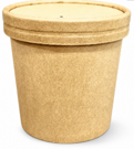Brown Paper Bowl 8oz-240ml with Paper Lid